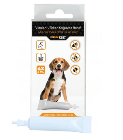 Pipette antipulci per cani da 5 kg, contro le zecche, 4 x 2 ml – Knock Pest
