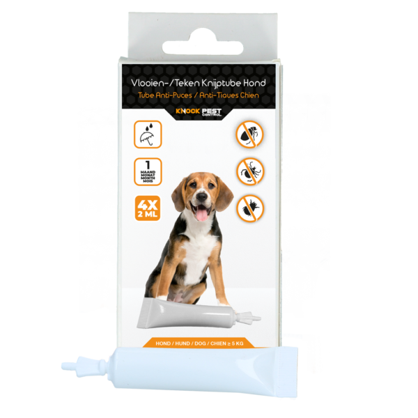 Pipette antipulci per cani da 5 kg, contro le zecche, 4 x 2 ml – Knock Pest