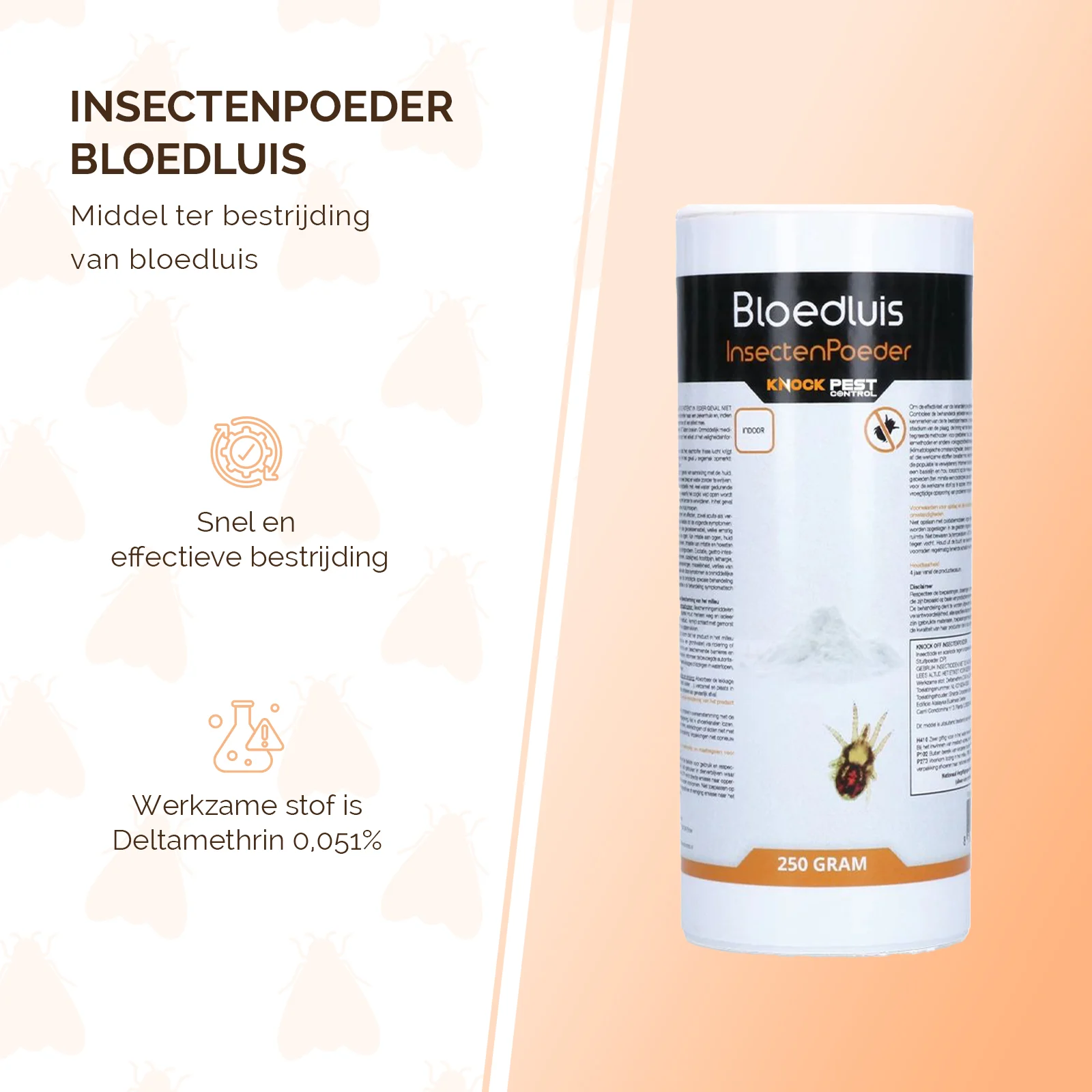 Polvere insetticida contro l'acaro rosso nei pollai, 250 g – Knock Pest - immagine 2