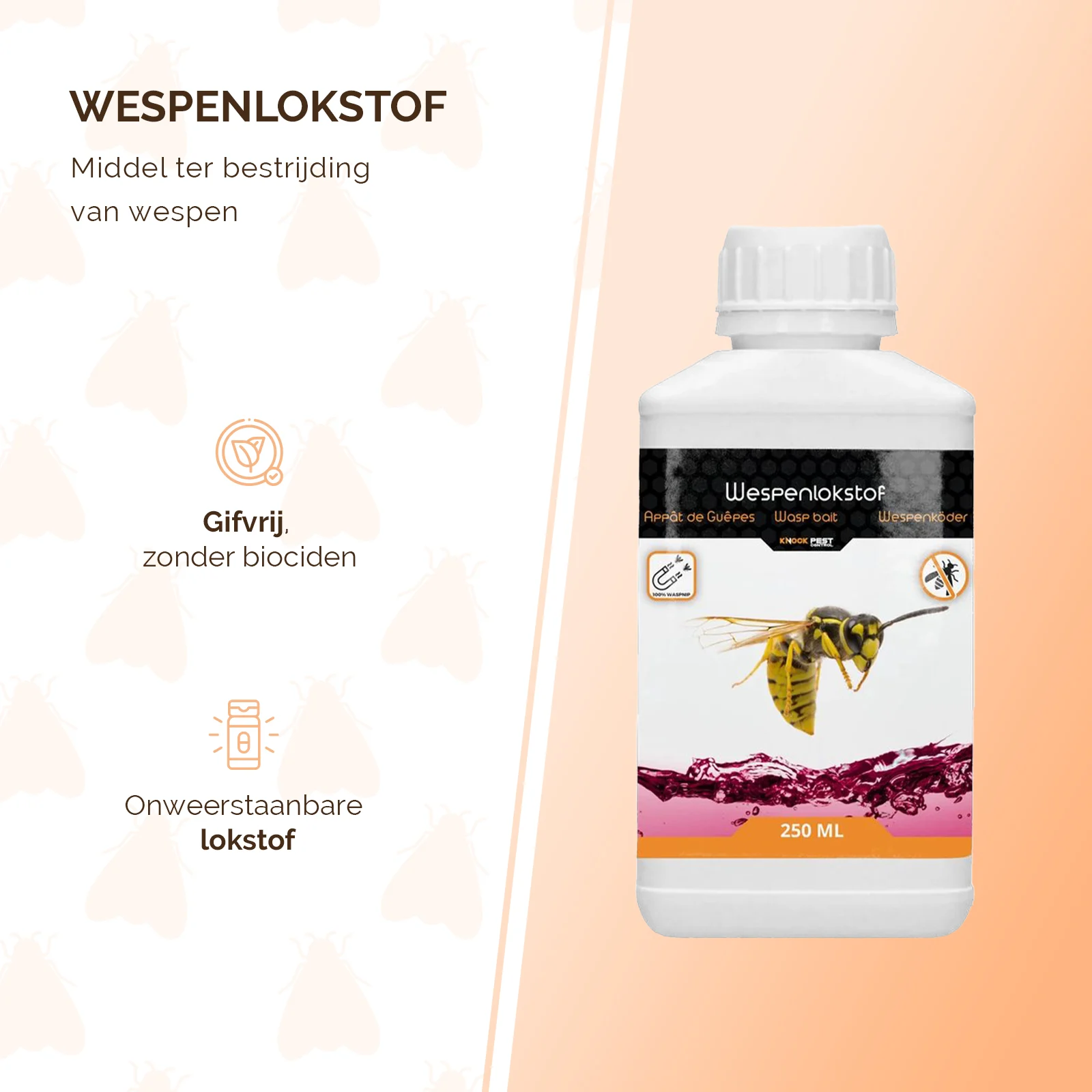 Attrattivo per trappole per vespe, 250 ml – Knock Pest Wasp Bait (Wespentraktatie) - immagine 2