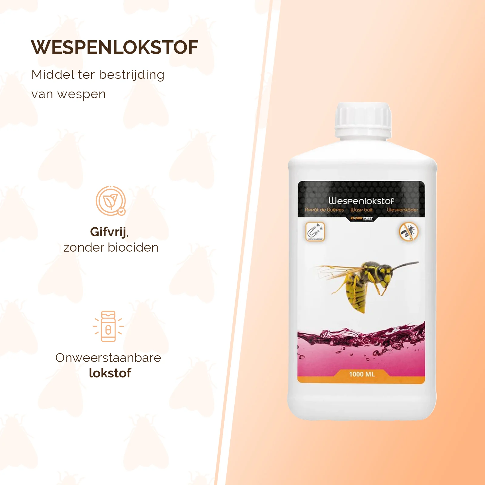 Attrattivo per trappole per vespe, 1 l – Knock Pest Wasp Bait (Wespentraktatie) - immagine 2