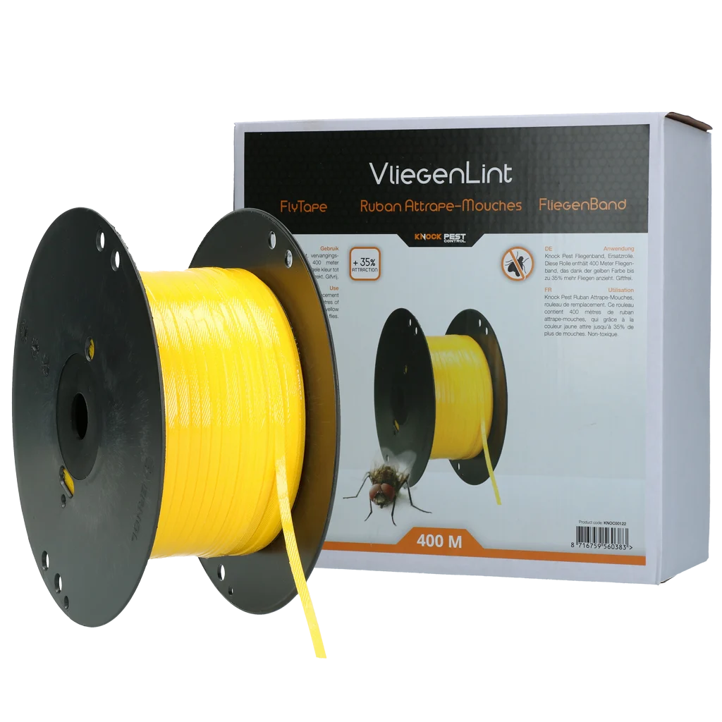 Rotolo di ricambio giallo per nastro cattura mosche, 400 m – Knock Pest - immagine 1