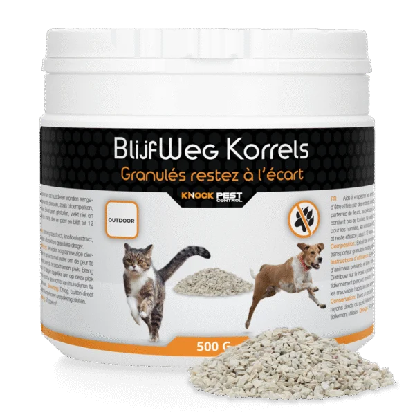 Granuli repellenti per animali domestici, 500 g – Knock Pest BlijfWeg Korrels (Outdoor)