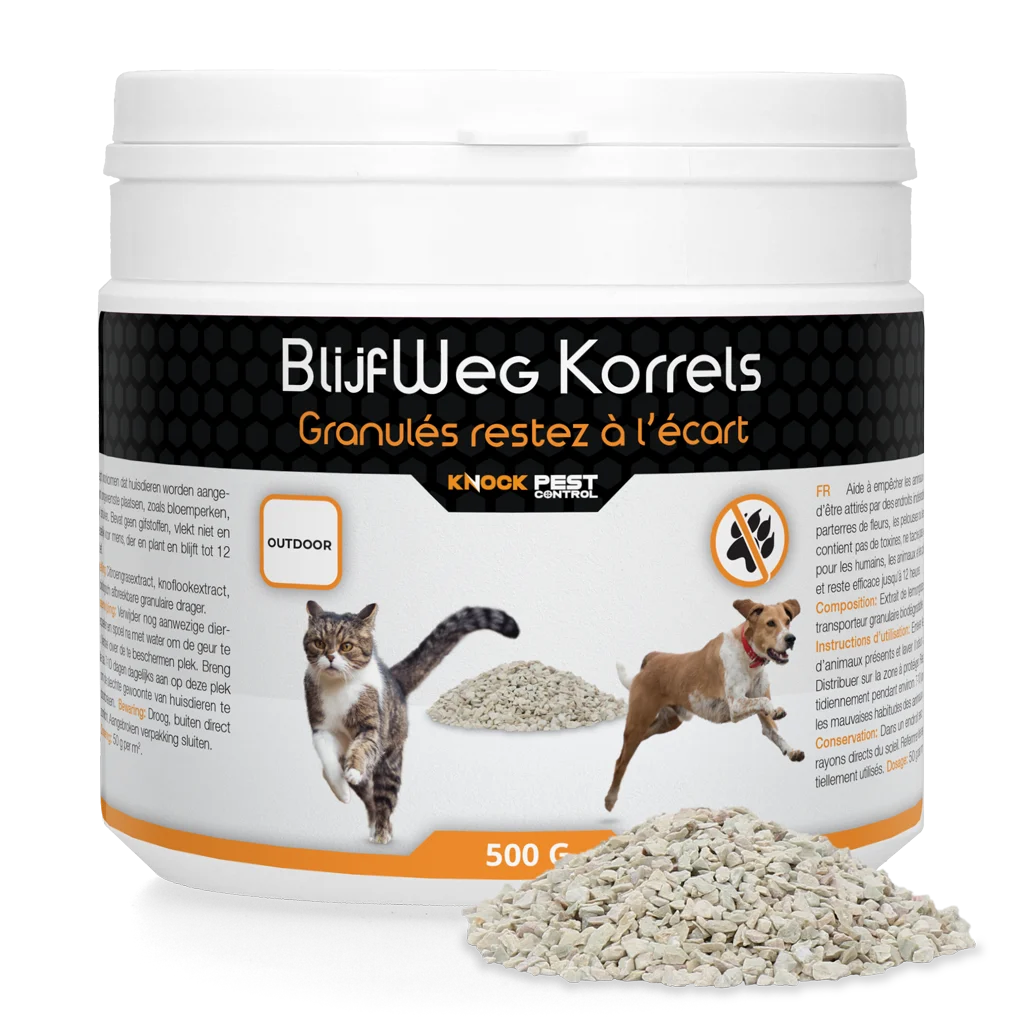 KNOC00131.png Granuli repellenti per animali domestici, 500 g – Knock Pest BlijfWeg Korrels (Outdoor) - immagine 1