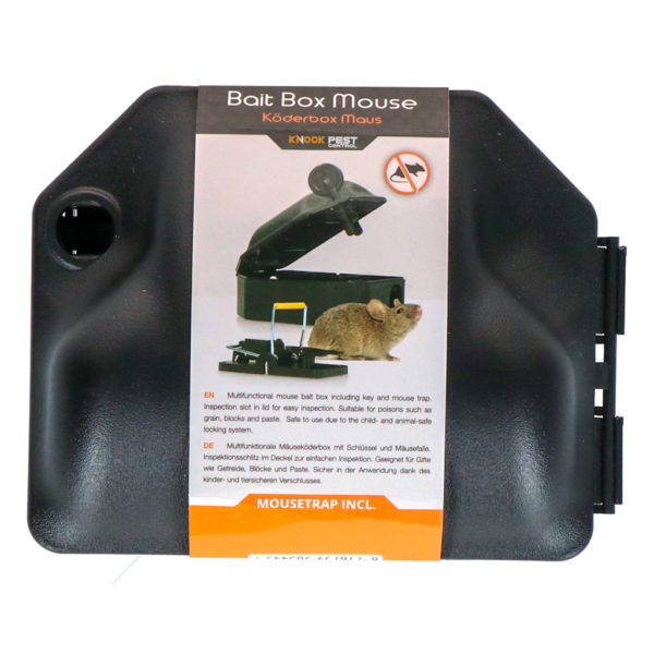 Contenitore per esche per topi con trappola per topi e chiave, 12,5 x 10,5 x 6,5 cm – Knock Pest