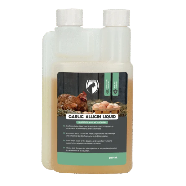 Miscela all’aglio per pollame, liquida 250 ml – Excellent Garlic Allicin Liquid