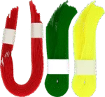Fascia per il riconoscimento delle vacche con chiusura in velcro, gialla, 10 pezzi