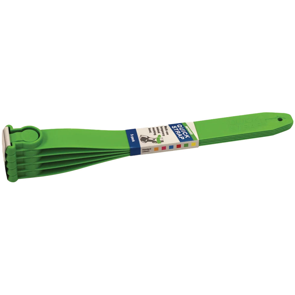 Fascia per il riconoscimento delle vacche Quick Strap verde, 33,5 cm, 5 pezzi - immagine 1