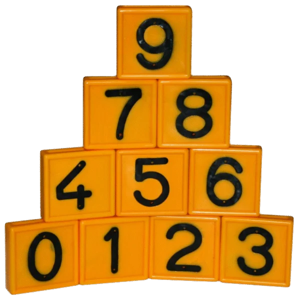 Numero tubolare per collare bovini No. 1, giallo 7