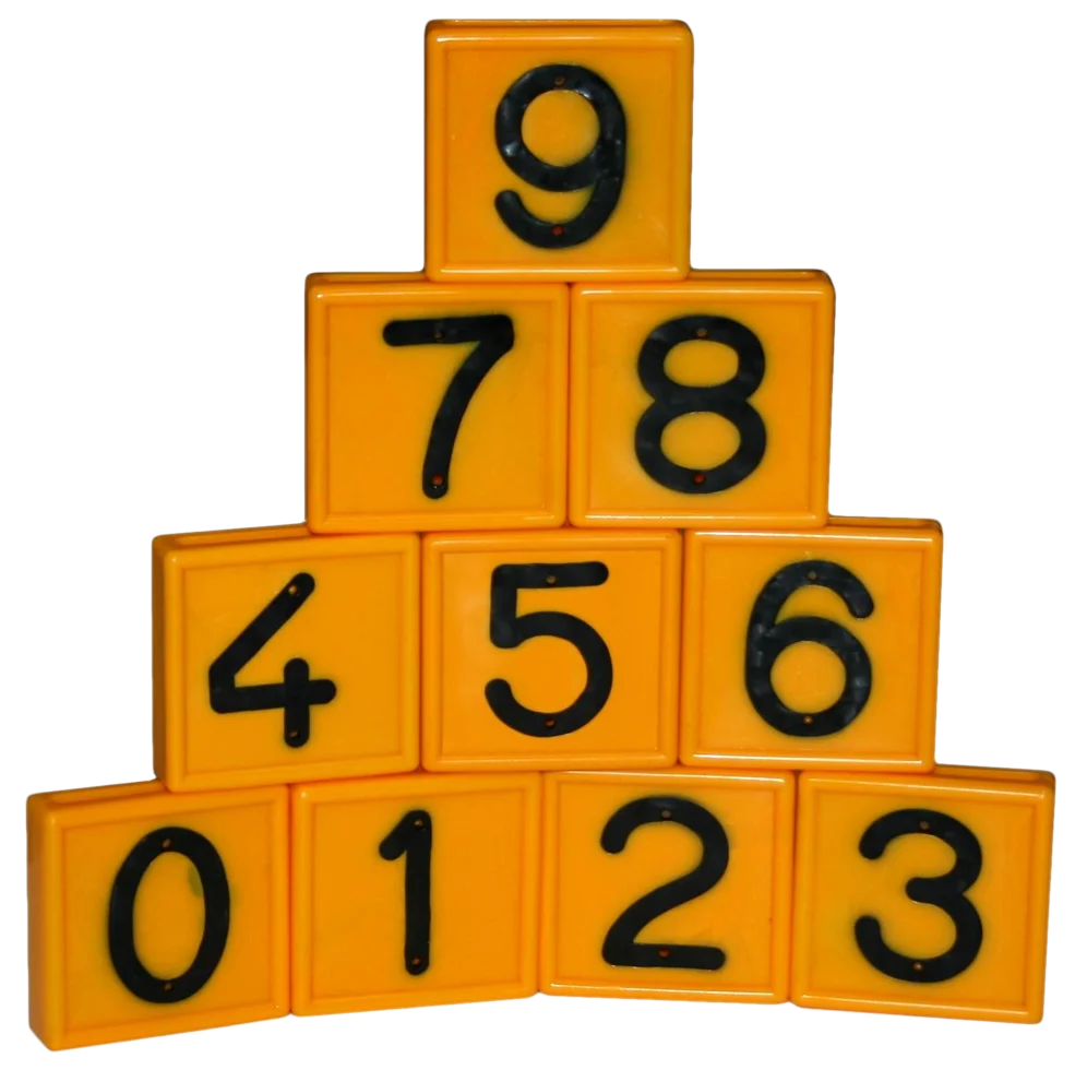 Numero tubolare per collare bovini No. 1, giallo 8 - immagine 1
