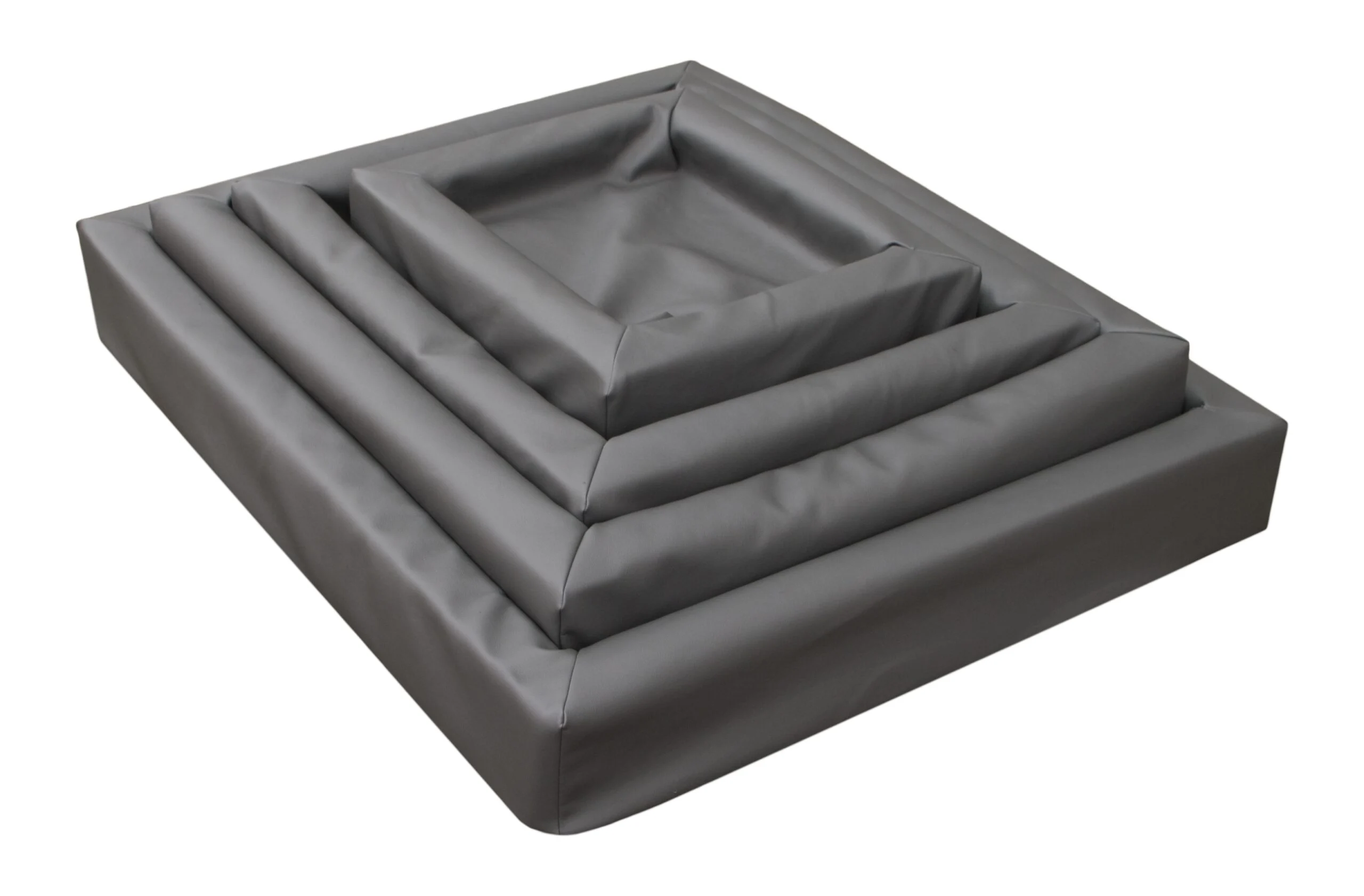 Cuccia lounge per cani in similpelle con bordo rialzato S, 50 x 60 cm - immagine 4