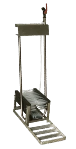 Puliscistivali in acciaio inox con 3 spazzole, modello basso – Vink
