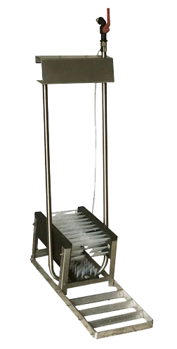 Puliscistivali in acciaio inox con 3 spazzole, modello basso – Vink - immagine 1