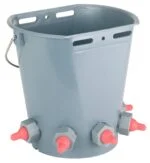 Secchio con tettarelle Lambar piatto su due lati con 5 fori per tettarelle, senza tettarelle, grigio, 8 l - immagine 2