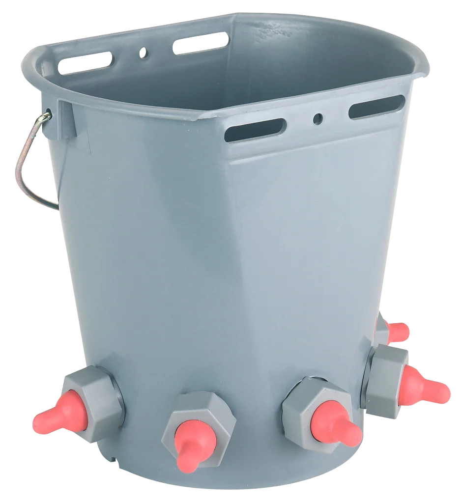 Secchio allattatore a due lati con 5 succhiotti, grigio, 8 l - immagine 1