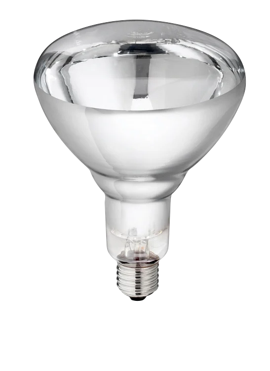 Lampada riscaldante in vetro duro per animali giovani, 250 W, bianca - immagine 1