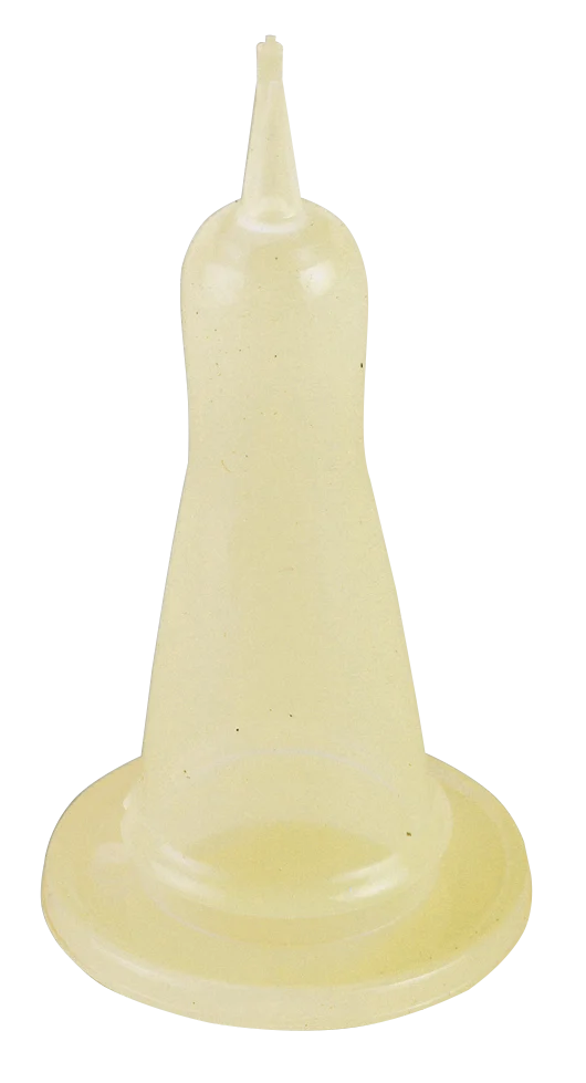Tettarella trasparente per agnelli, larga 4 cm, per biberon plexi-KS - immagine 1