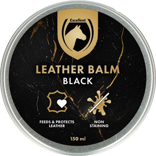Balsamo per Pelle con Cera d’Api e Lanolina, Nero, 150 ml – Excellent Leder & Zadel Balm Zwart