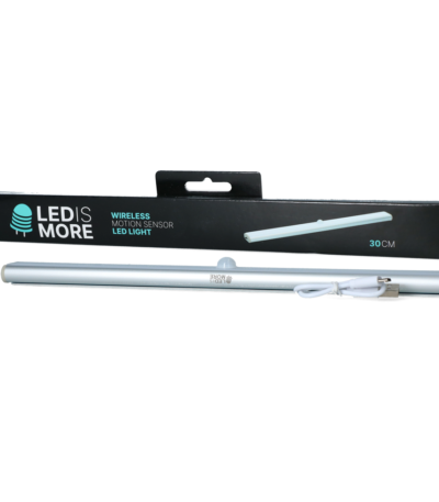 Lampada LED con sensore di movimento, ricaricabile tramite USB, 30 cm – Led is more