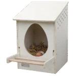 Nido in legno per galline con posatoio ribaltabile, misure interne 30 x 29 cm – Kerbl
