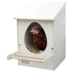 Nido in legno per galline con posatoio ribaltabile, misure interne 30 x 29 cm – Kerbl - immagine 2