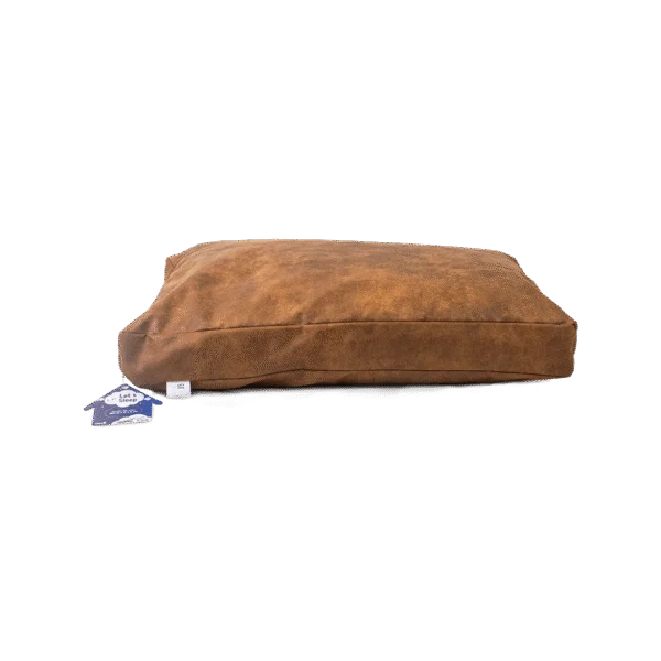 Cuscino per cani con fiocchi di schiuma L cognac, 100 x 75 x 10 cm – Let's Sleep Plush Pillow