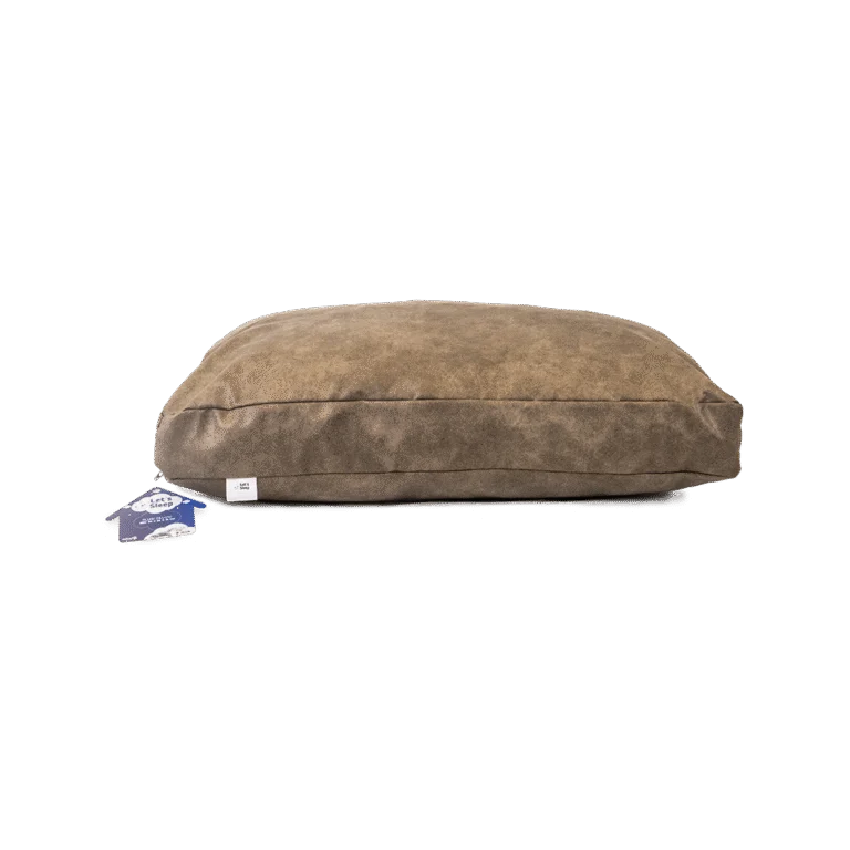 Cuscino per cani con fiocchi di schiuma XL taupe, 125 x 90 x 10 cm – Let's Sleep Plush Pillow