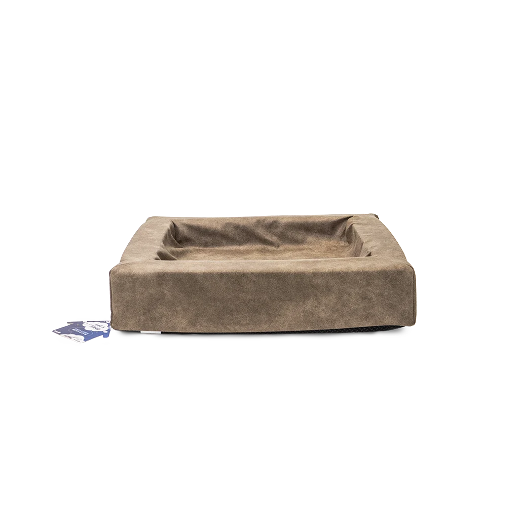 Cuscino per cani con bordo rialzato, tortora M, 60 x 50 x 12 cm – Let's Sleep Comfy Cushion - immagine 1