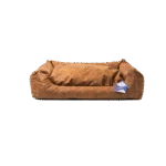 Cuccia per cani con cuscino estraibile L cognac – Let's Sleep Sweet Dreams