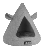 Tenda per gatti in feltro con cuscino, 50 x 45 cm, grigia – Let's Sleep Pet Cave TeePee