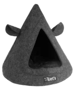 Tenda per gatti in feltro con cuscino, 50 x 45 cm, antracite – Let's Sleep Pet Cave TeePee