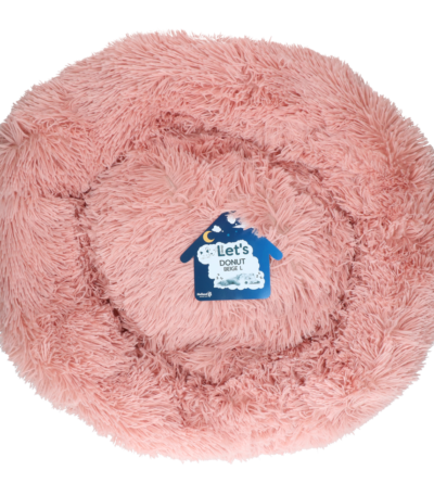 Cuccia per cani a forma di ciambella, rosa, L, ø 60 cm – Let's Sleep Donut