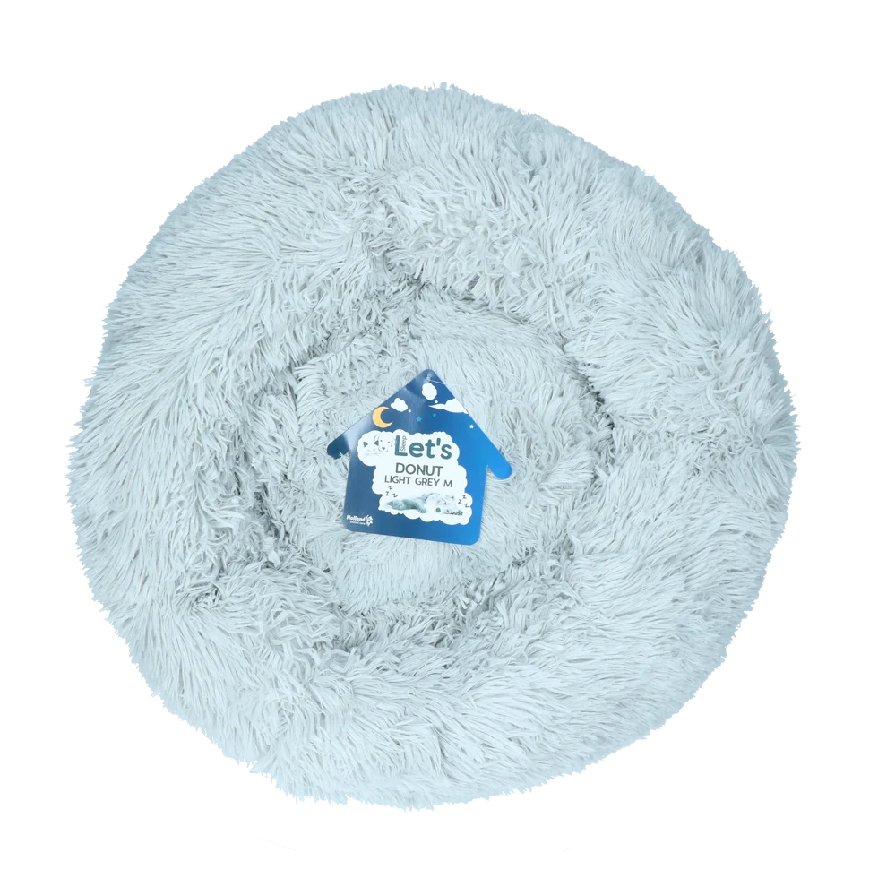 Cuccia per cani a ciambella, grigio chiaro M, ø 50 cm – Let's Sleep Donut - immagine 1