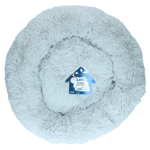 Cuccia per cani a ciambella, grigio chiaro L, ø 60 cm – Let's Sleep Donut
