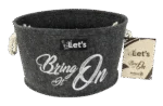 Cesta porta giochi per cani in feltro con manici, antracite, ø 36 cm – Let's Sleep Let's Stuff It Bring it On