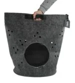 Borsa da trasporto per gatti con apertura superiore e cuscino, antracite – Let's Sleep Let's Travel - immagine 3