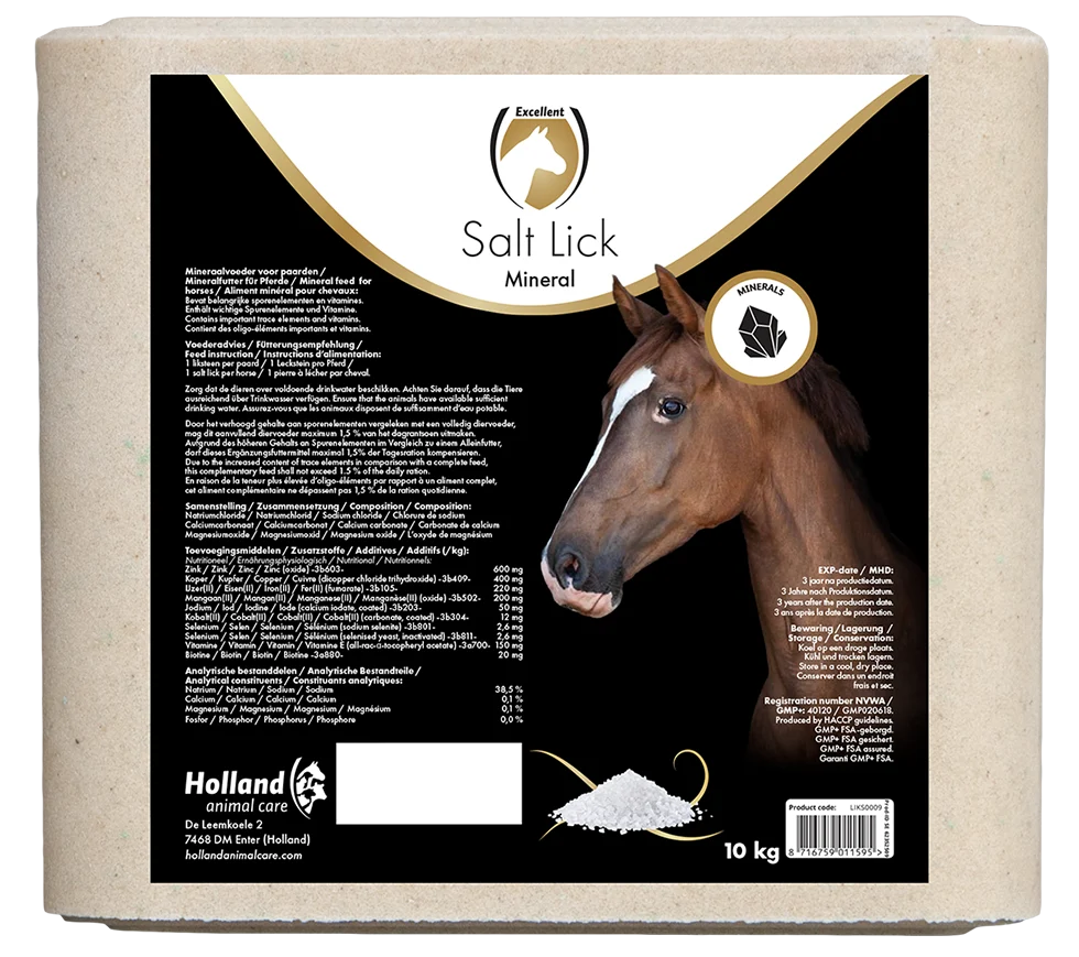Pietra da leccare con minerali per cavalli, 10 kg – Excellent Horse Salt Lick Mineral - immagine 1