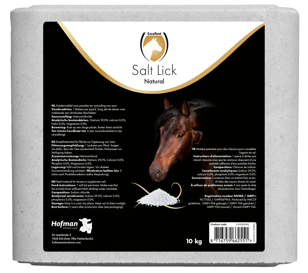 Pietra da leccare di salgemma per cavalli, 10 kg – Excellent Horse Salt Lick Naturel - immagine 1