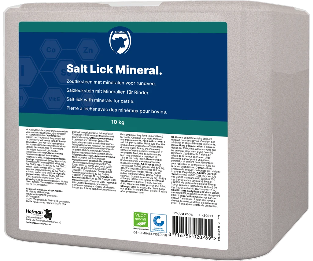 Pietra da leccare di salgemma per bovini, 10 kg – Excellent Mineral Rund - immagine 1