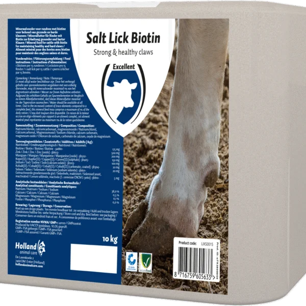 Pietra da leccare con biotina per bovini, 10 kg – Excellent Biotin