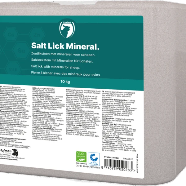 Pietra da leccare di salgemma per pecore, 10 kg – Excellent Mineral Schaap