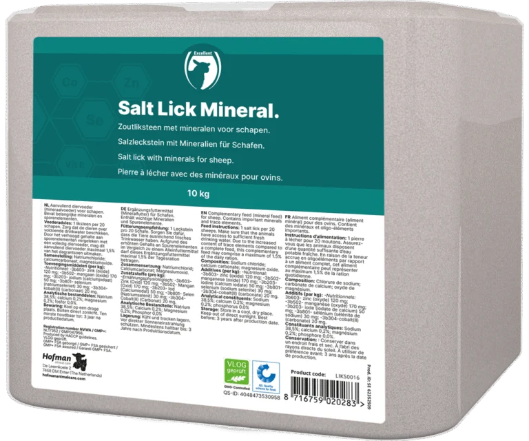 Pietra da leccare di salgemma per pecore, 10 kg – Excellent Mineral Schaap