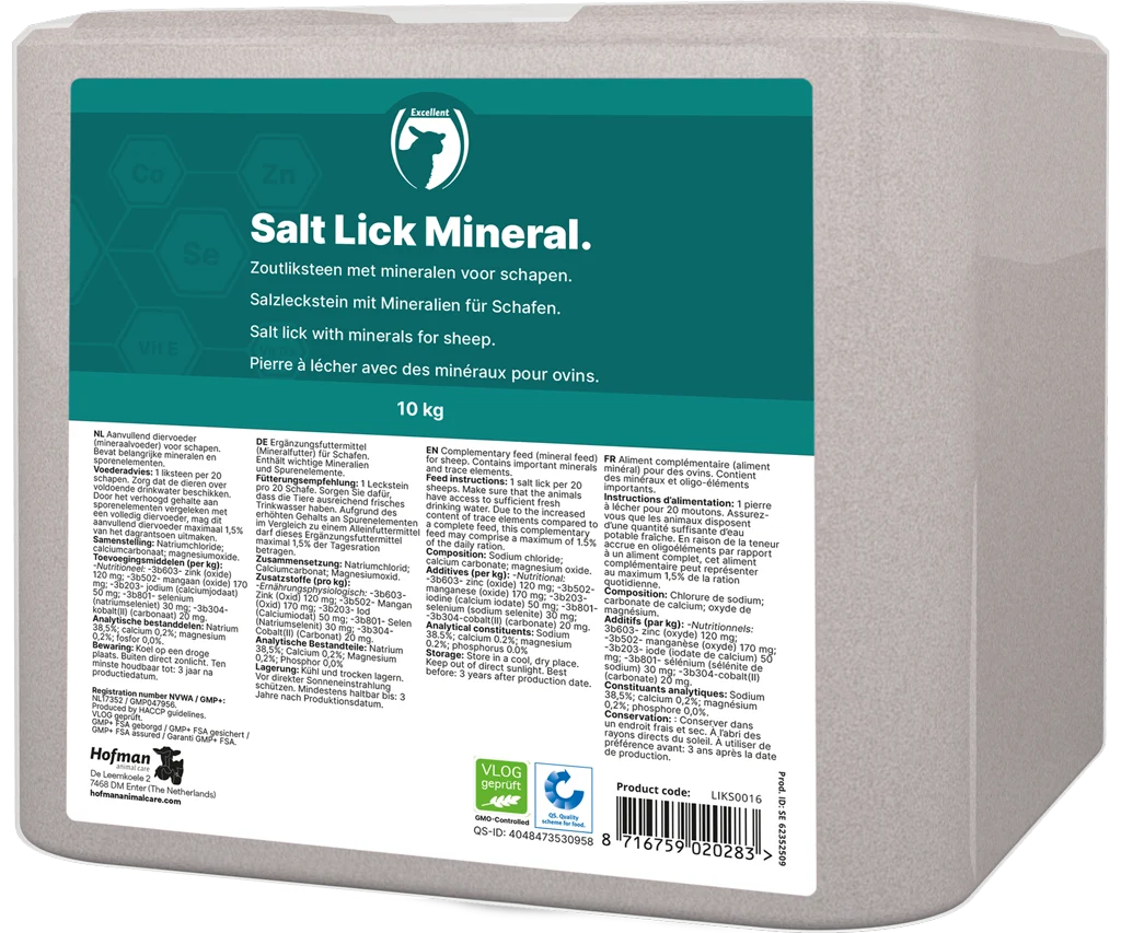 Pietra da leccare di salgemma per pecore, 10 kg – Excellent Mineral Schaap - immagine 1