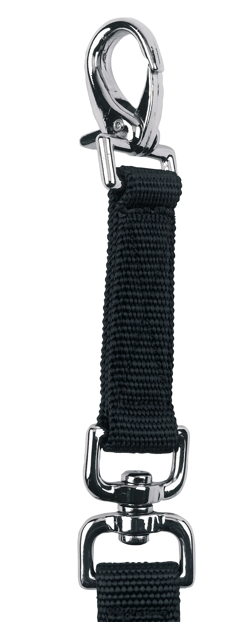 Longhina nera con moschettone, circa 7,5 m - immagine 1