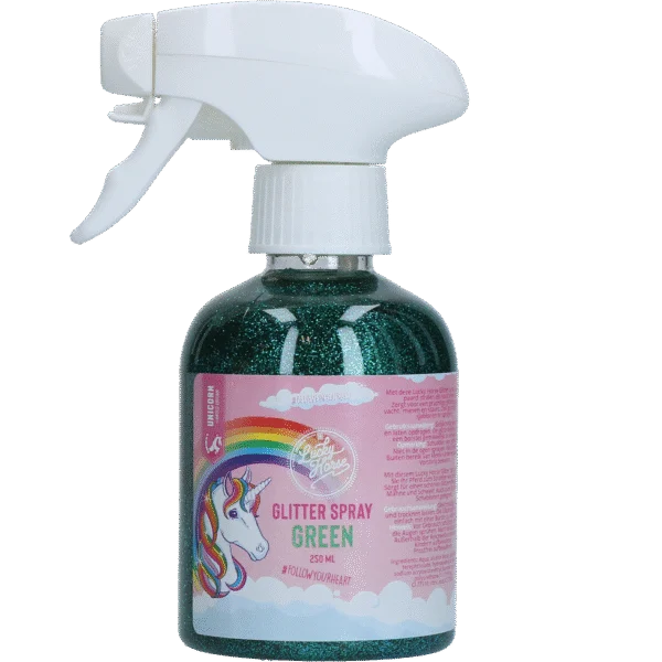 Spray glitter per cavalli, verde, 250 ml – Lucky Horse Unicorn Glitterspray