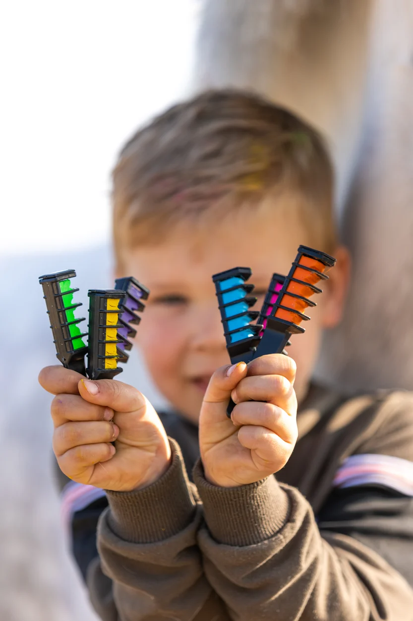 Gessetti colorati per criniera per cavalli, colori arcobaleno, 6 pezzi – Lucky Horse Unicorn Regenboog Kleurkrijt - immagine 4