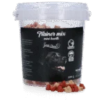 Bocconcini da addestramento con carne e salmone, cuoricini piccoli, 500 g – Luna's Choice Trainer Mix Hartjes (klein)
