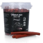Bastoncini al salmone per cani, morbidi, 11 cm, 500 g – Luna's Choice Trainer Mix Zalmstaafjes