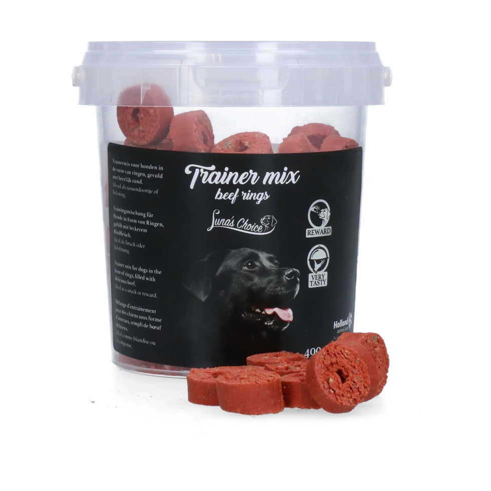 Premi per l'addestramento al manzo, anelli morbidi, 400 g – Anelli al manzo Luna's Choice Trainer Mix - immagine 1