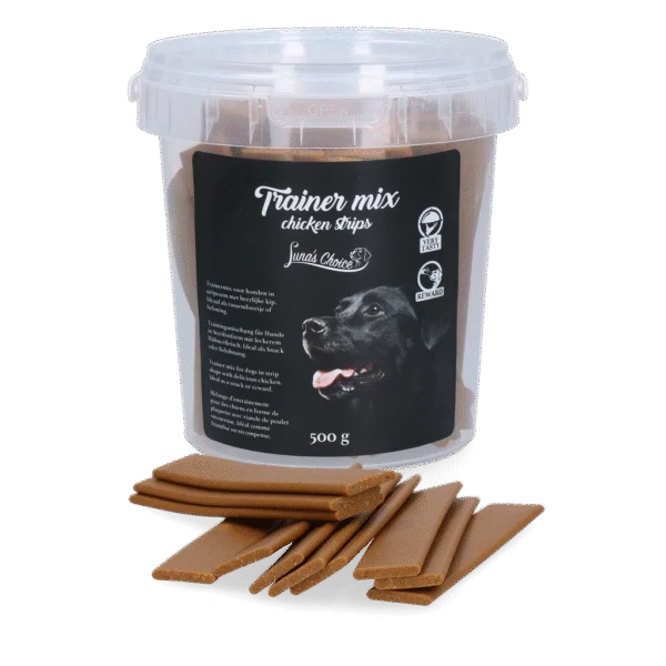 Snack per l’addestramento al pollo, strisce morbide, 500 g – Luna's Choice Trainer Mix Chicken strips